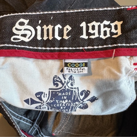 Vintage COOGI Jeans Adult 34x34 Black Embroidered Y2K Denim Straight Baggy - Picture 9 of 11